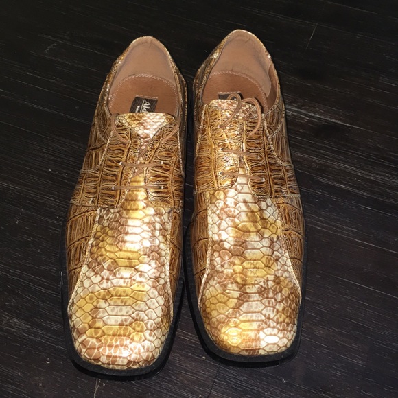 Aldo Bellini Mens Dress Shoes Aligator 